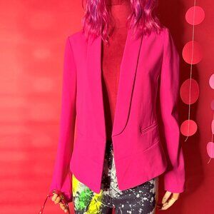 Power Pink – Hot Fuchsia Cropped Blazer by Express - Unique Piece